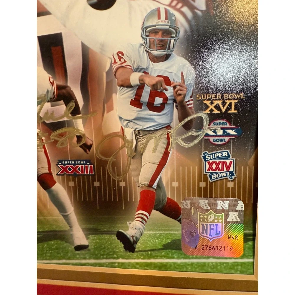 San Francisco 49ers Super Bowl MVP Signed Steve‎ Young Jerry Rice Montana art